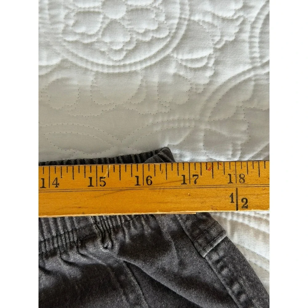 Denim & Co Womens 2X Charcoal Gray Elastic Waist Straight‎ Leg Pants A262865